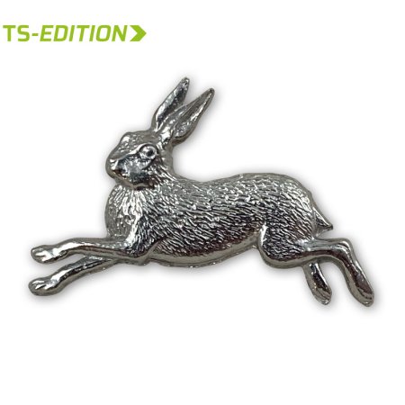 Pin/Anstecker HASE in silber