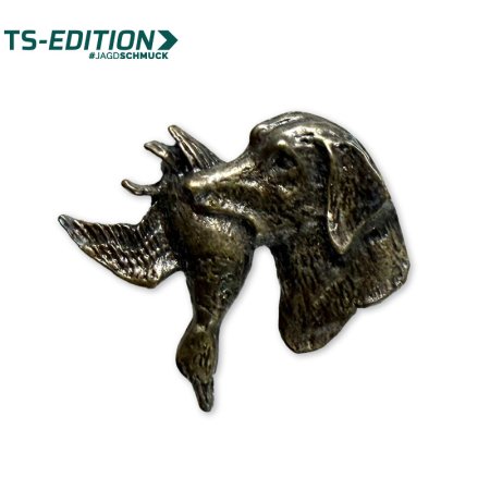 Pin/Anstecker – JAGDHUND MIT ENTE