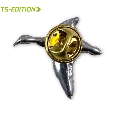 Pin/Anstecker STOCKENTE (Rückseite mit Butterfly-Verschluss)