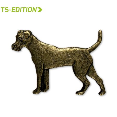 Pin/Anstecker – Motiv TERRIER in bronze
