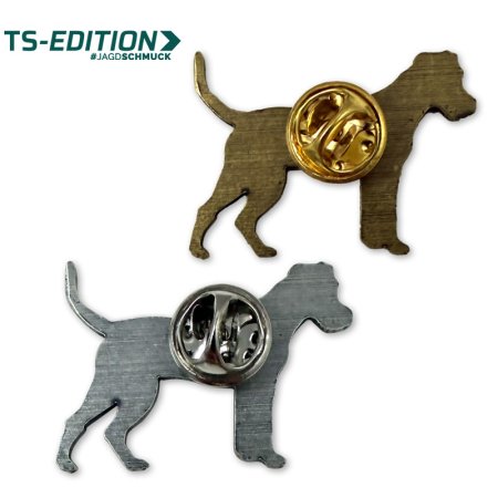 Rückansicht Pin/Anstecker – Motiv TERRIER