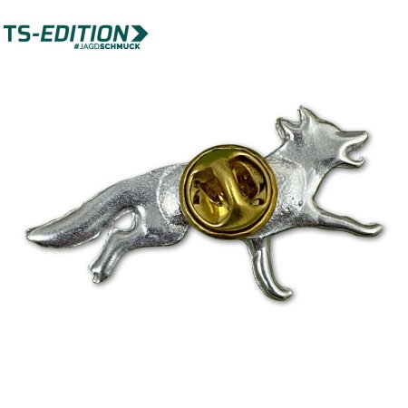 Pin/Anstecker FUCHS – Rückansicht mit Butterfly-Verschluss