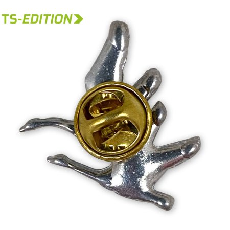 Pin/Anstecker WILDGÄNSE (Rückseite mit Butterfly-Verschluss)