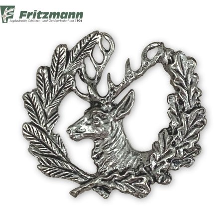 Anstecker HIRSCH mit Kranz