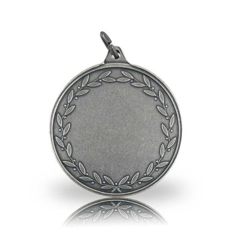 Beispiel-Rückseite Jagdmedaille mit Kranz in altsilber