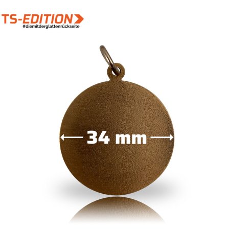 Jagdmedaille TS-EDITION (34 mm) Rückseitenansicht