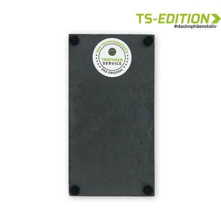 Unterseite des Schieferstativs mit 4 Filzpads