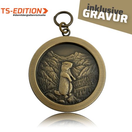 Jagdmedaille TS-EDITION Motiv MURMELTIER in bronze