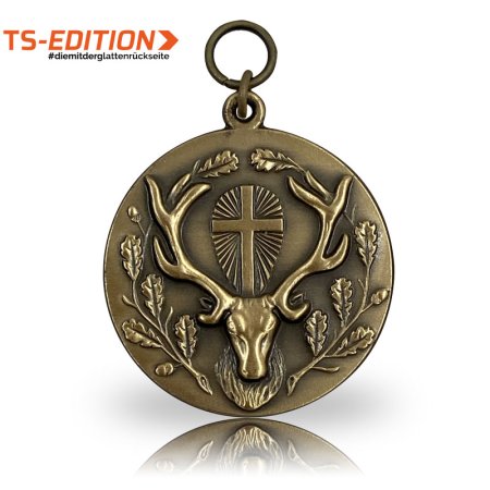 Jagdmedaille TS-EDITION Motiv HUBERTUSHIRSCH bronze