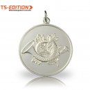 Jagdmedaille TS-EDITION Motiv Jagdhorn silberfarbig