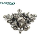 Fuchshaken-Fassung EICHENBLATT, 2er (Brosche)